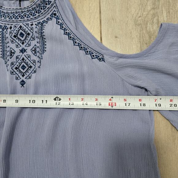 Knox Rose by Target Hippie Boho Off the Shoulder Emrboidered Dress Women Size S - Picture 6 of 10